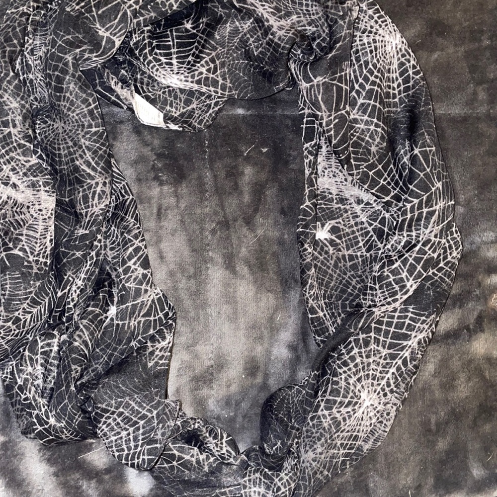 spider web print infinity scarf